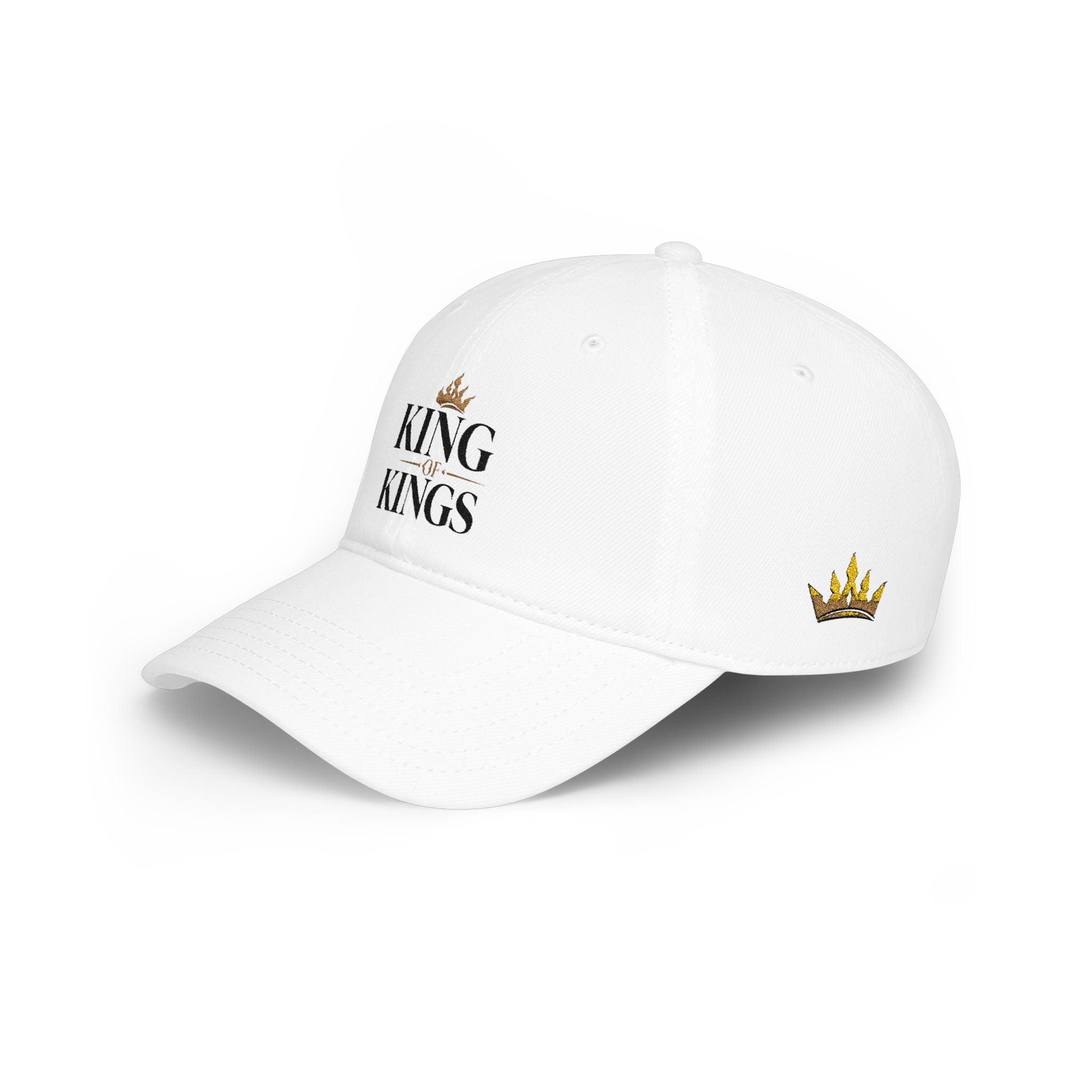 King of Kings Revelation 19:16 Baseball Cap — Embroidered Crown Hat
