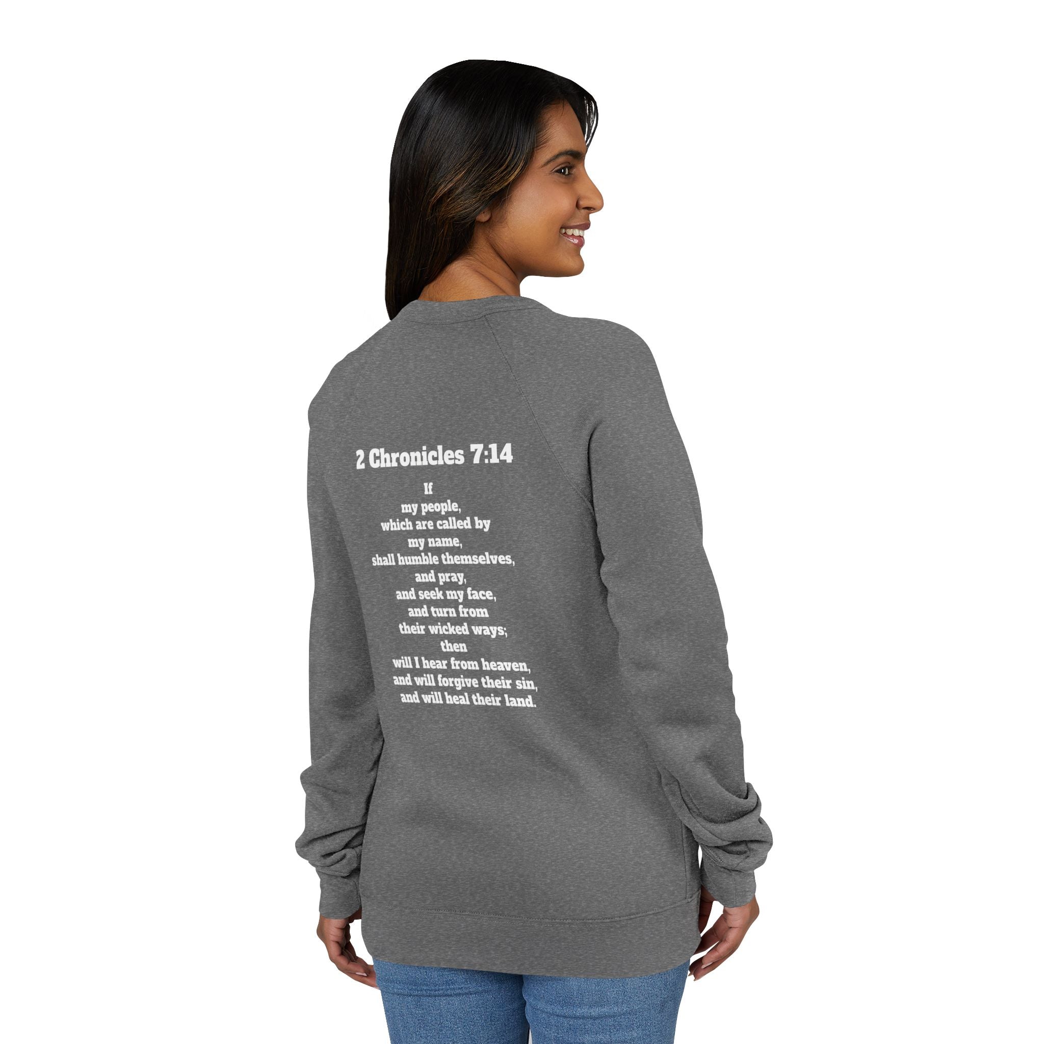 2 Chronicles 7:14 Fleece Raglan Sweatshirt