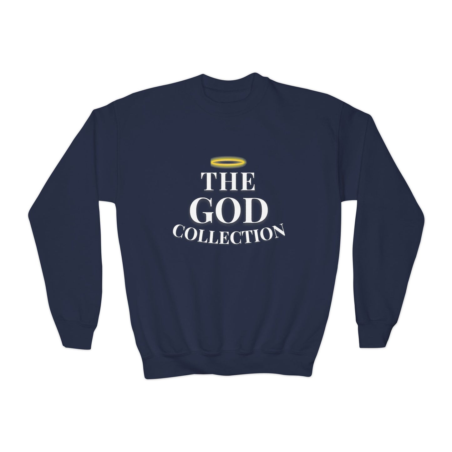 Youth Crewneck Sweatshirt - "The God Collection" with Psalm 127:3 Back (Kids Christian Pullover)
