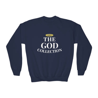 Youth Crewneck Sweatshirt - "The God Collection" with Psalm 127:3 Back (Kids Christian Pullover)