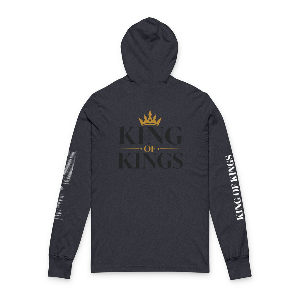 Long Sleeve Hooded Tee — Minimal White Graphic Sleeve Shirt