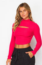 Soft cropped cut out sweater