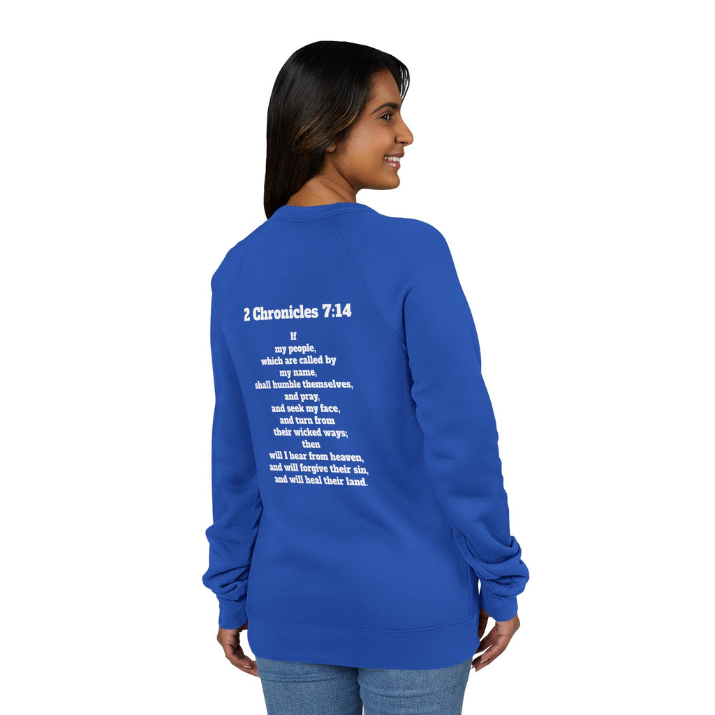 2 Chronicles 7:14 Fleece Raglan Sweatshirt