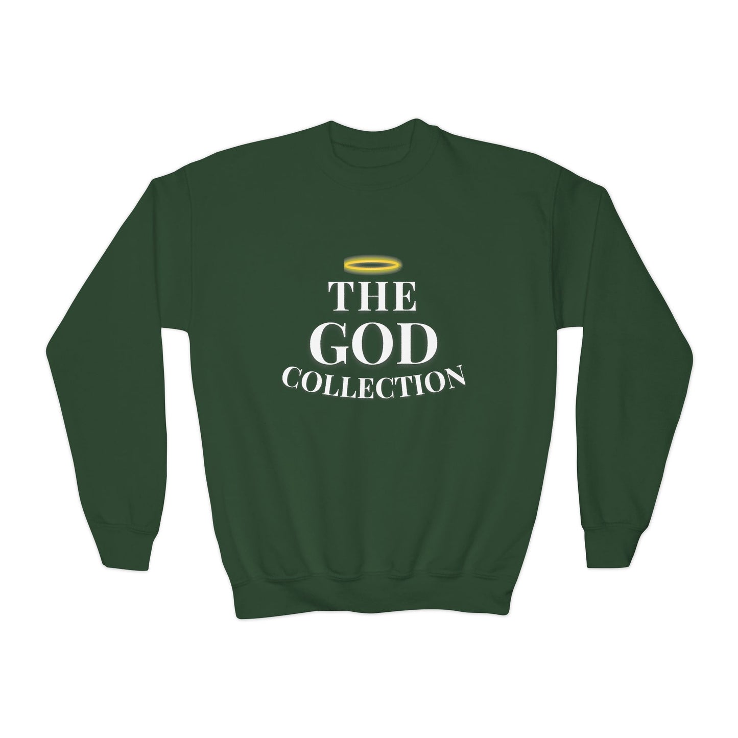 Youth Crewneck Sweatshirt - "The God Collection" with Psalm 127:3 Back (Kids Christian Pullover)