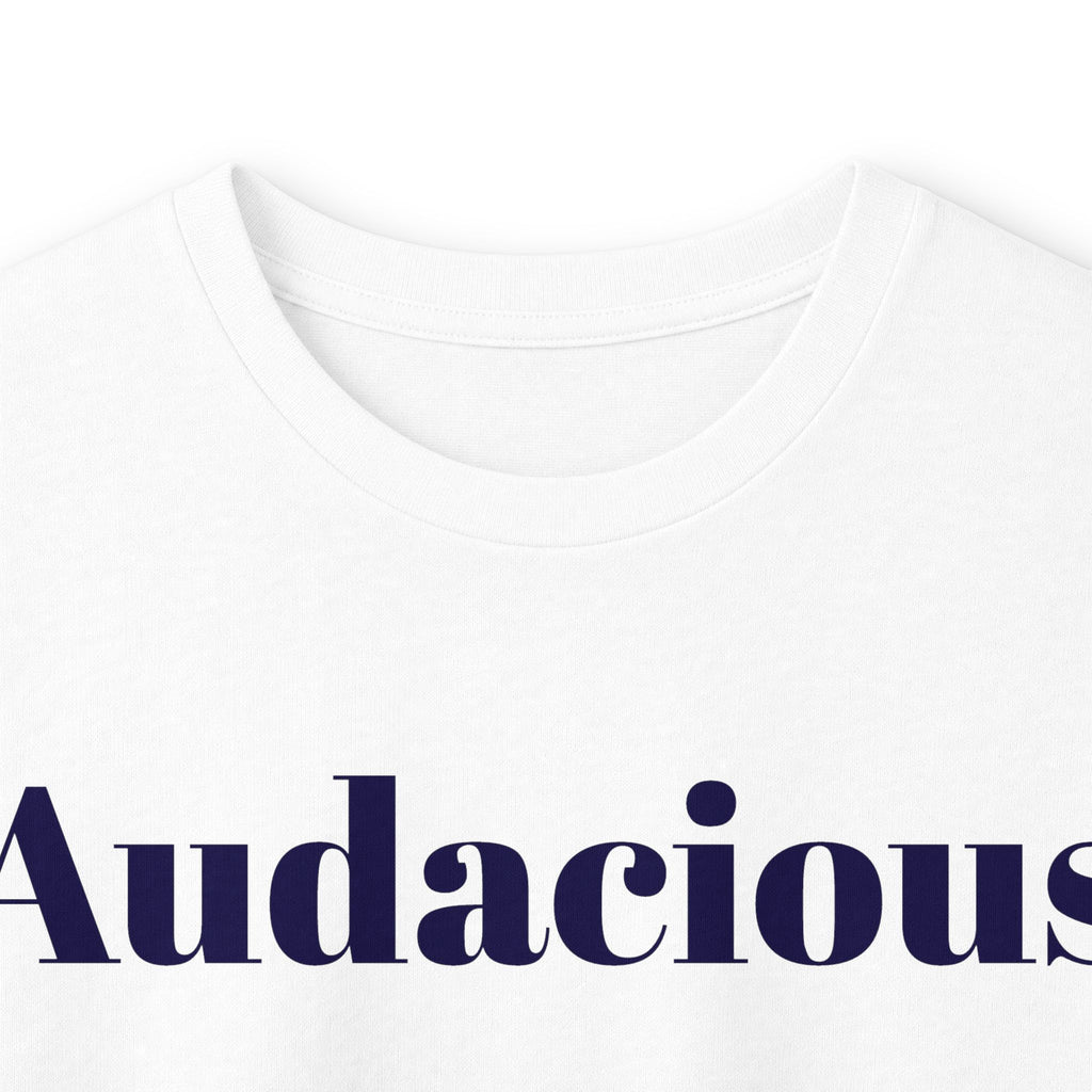 Audacious Long Sleeve Tee — "Audacious in God" Inspirational Faith Shirt