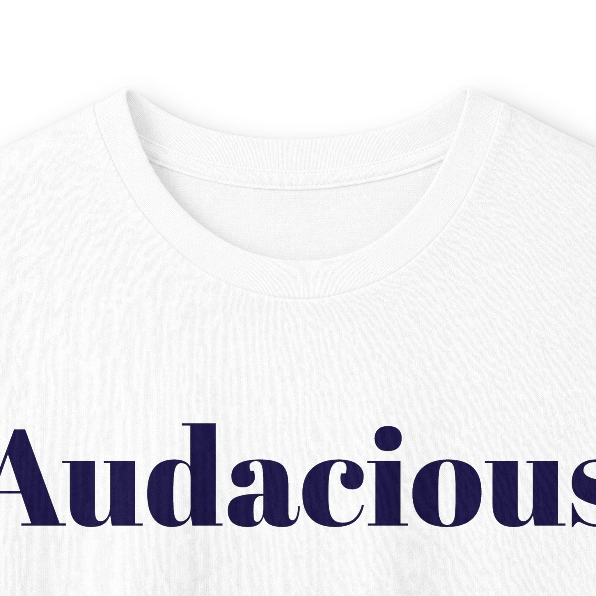 Audacious Long Sleeve Tee — "Audacious in God" Inspirational Faith Shirt