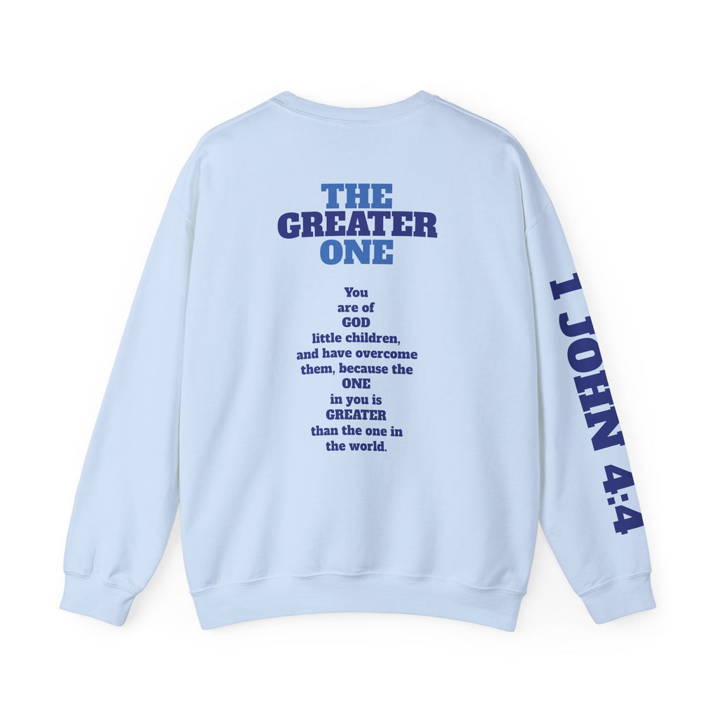 The God Collection sweatshirt | 1 John 4:4 scripture crewneck