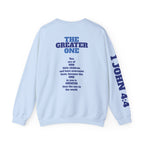 The God Collection sweatshirt | 1 John 4:4 scripture crewneck