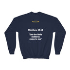 Matthew 19: 14 Youth  Sweatshirt
