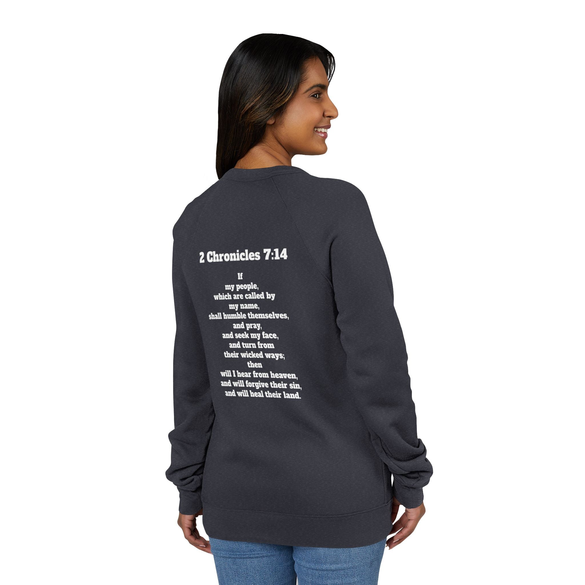 2 Chronicles 7:14 Fleece Raglan Sweatshirt