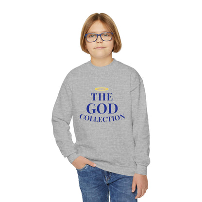 Youth Crewneck Sweatshirt - "The God Collection" with Psalm 127:3 Back (Kids Christian Pullover)