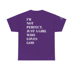 Just a girl who love God Heavy Cotton Tee