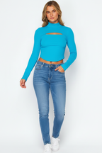Soft cropped cut out sweater