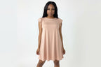 Pink flare dress with pockets 
