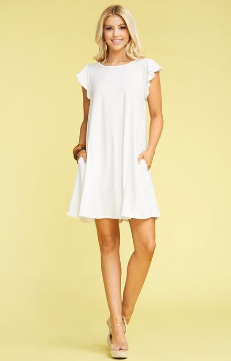 Ruffle sleeve dress