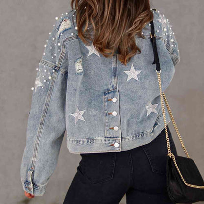 Beaded Denim Jacket