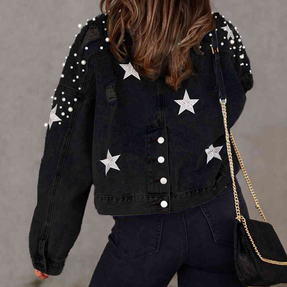 Beaded Denim Jacket