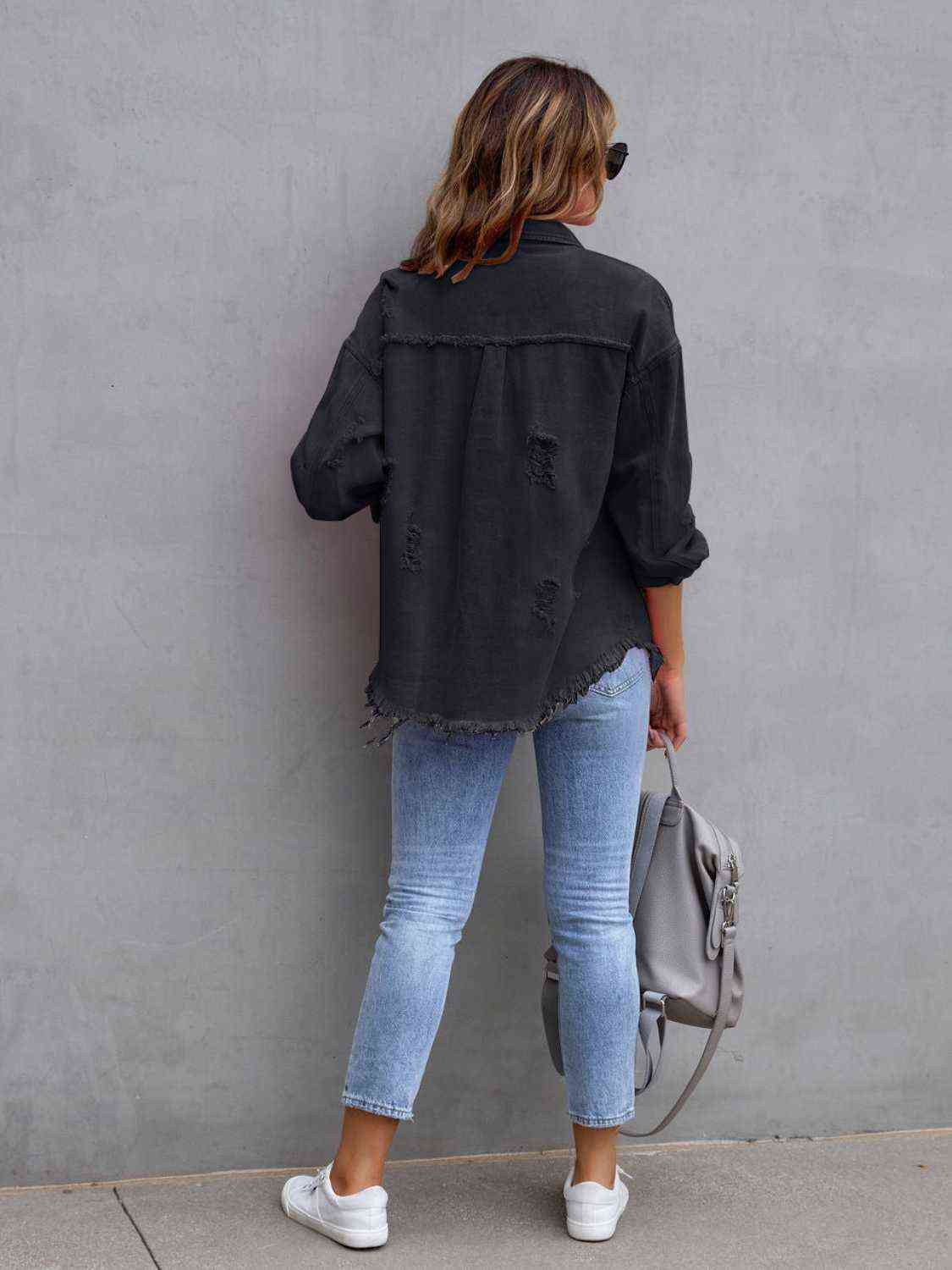 Distressed Denim Jacket